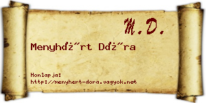 Menyhért Dóra névjegykártya